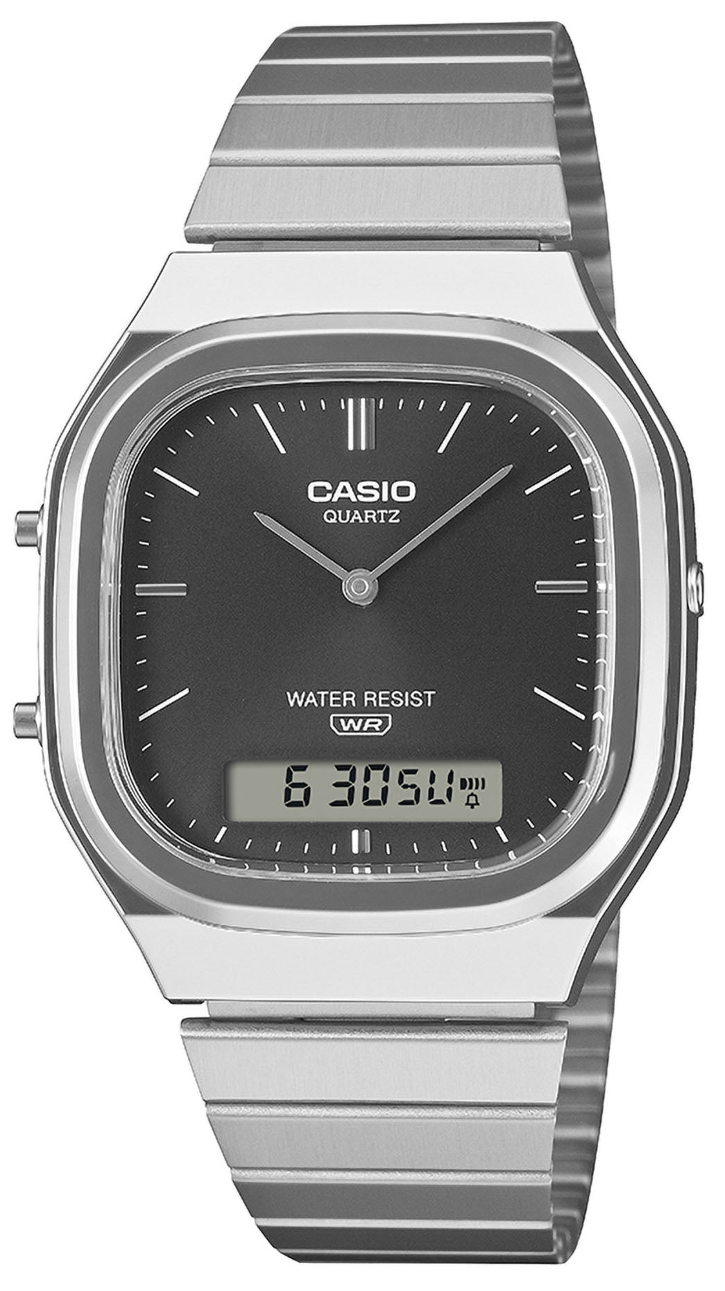 CASIO AQ-240E-1AEF Vintage Silver Stainless Steel Bracelet
