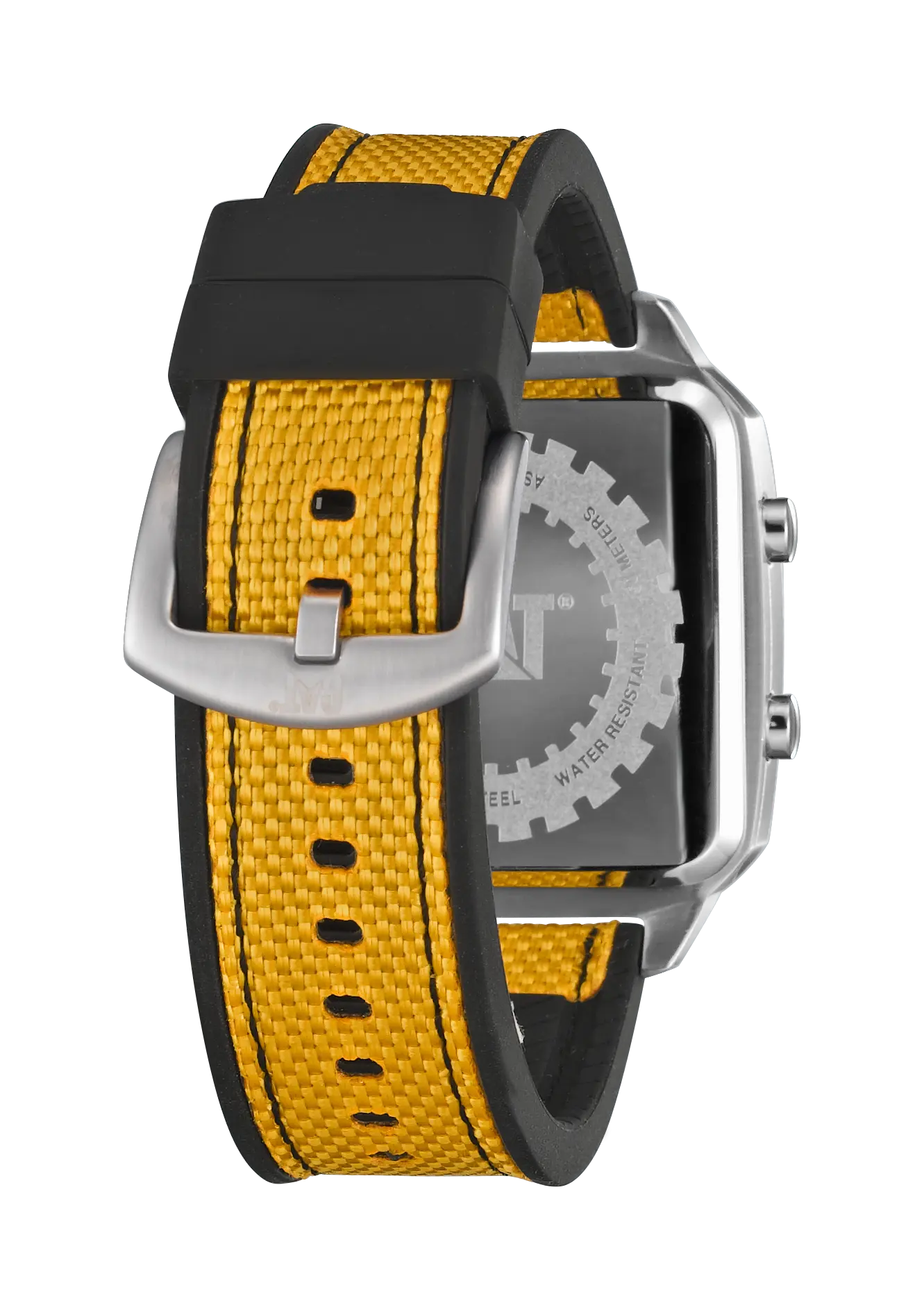 CATERPILLAR AS14927137 Retro D Multi Anadigi Yellow Rubber Strap