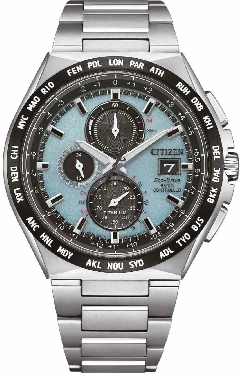 Citizen AT8238-84M RadioControlled Eco-Drive Titanium Bracelet