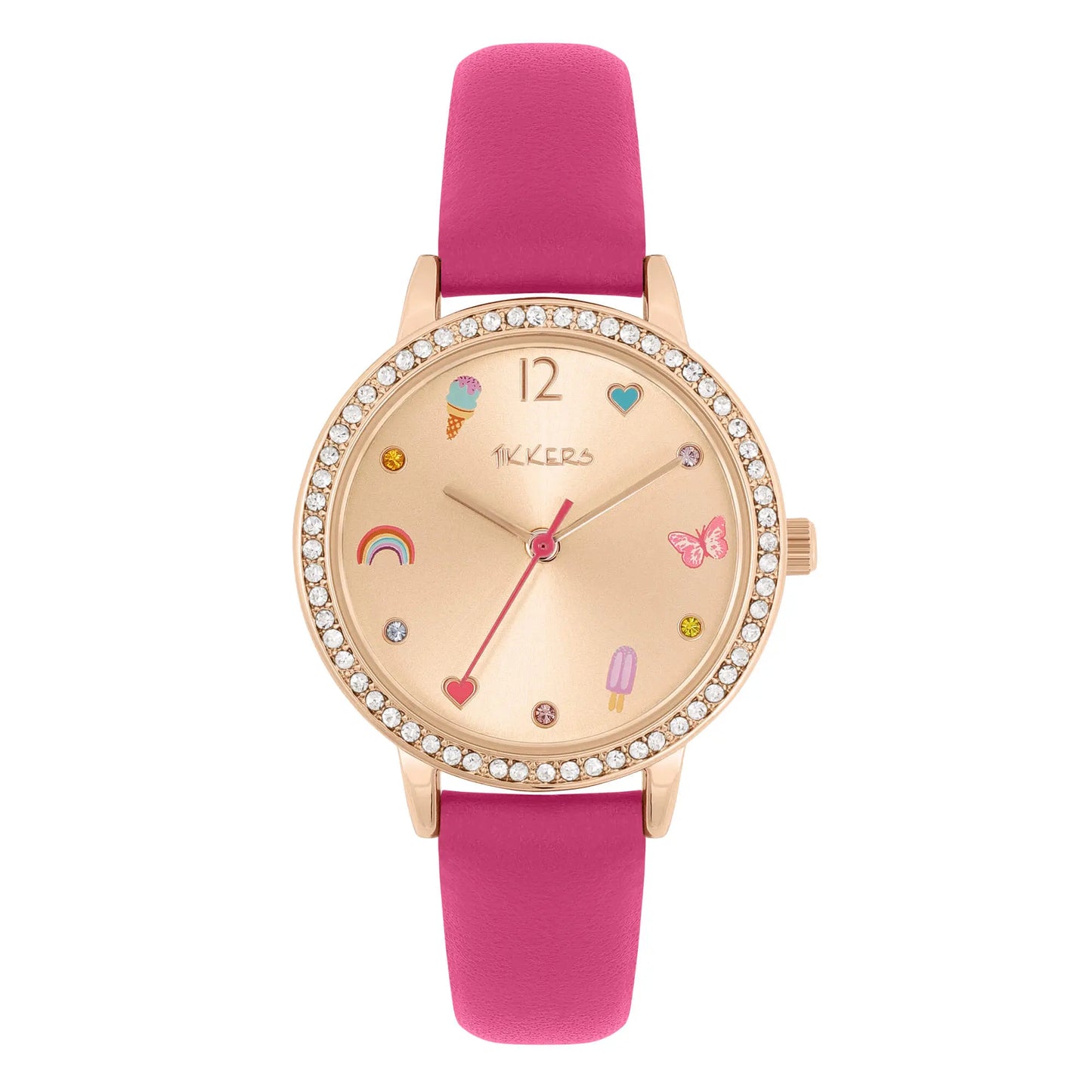 Tikkers ATK1089 Kids Rainbow Gift Set Pink Leather Strap