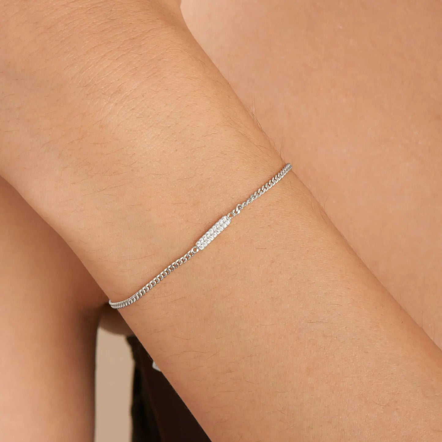 Ania Haie B037-02H Βραχιόλι Glam Bar από Επιπλατινωμένο Ασήμι Ania Haie
