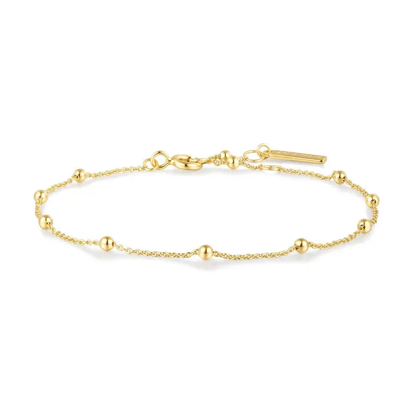 Ania Haie B058-01G Βραχιόλι Beaded Chain από Επιχρυσωμένο Ασήμι