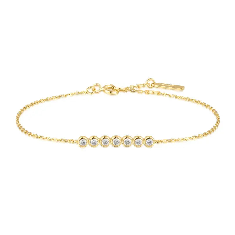 Ania Haie B058-02G Βραχιόλι Bezel Set από Επιχρυσωμένο Ασήμι