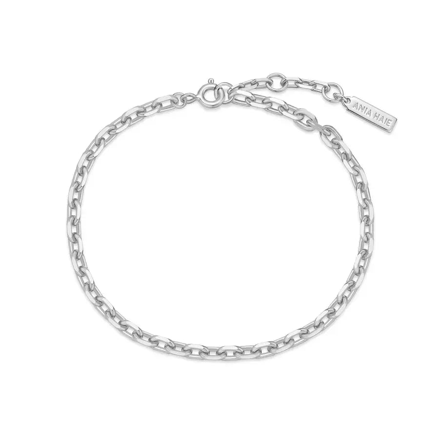 Ania Haie B062-03H Βραχιόλι Medium Chain από Επιπλατινωμένο Ασήμι
