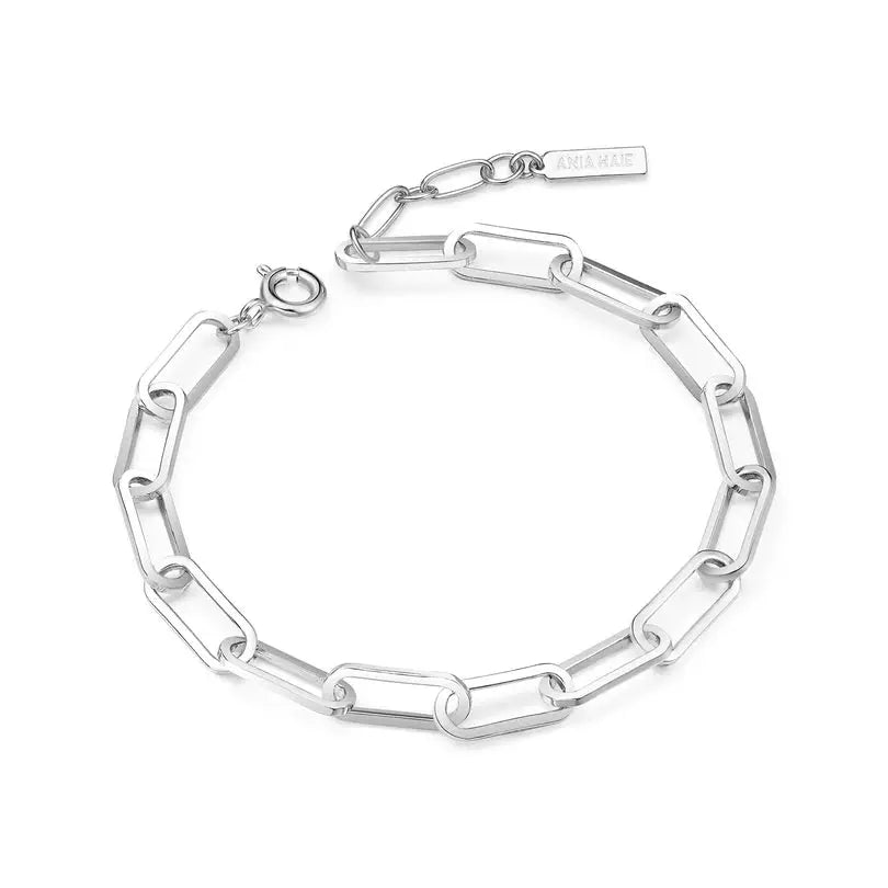 Ania Haie B062-04H Βραχιόλι Bold Chunky Chain από Επιπλατινωμένο Ασήμι