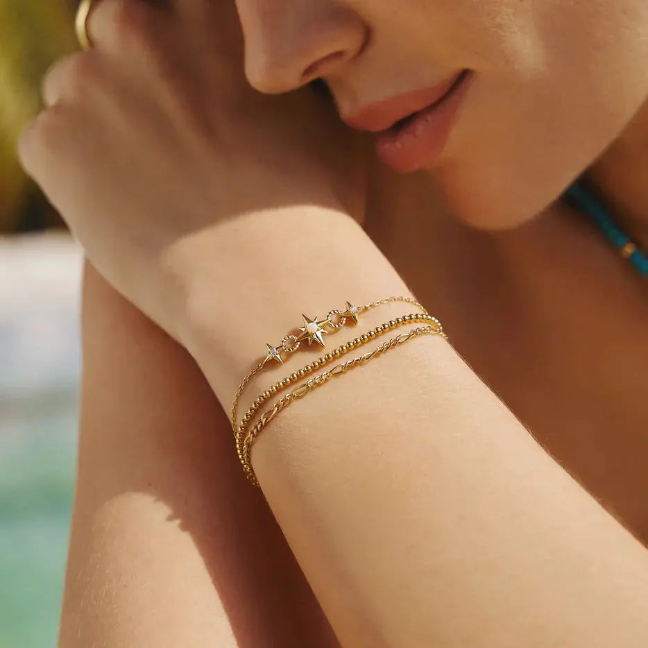 Ania Haie B063-03G Βραχιόλι Beaded από Επιχρυσωμένο Ασήμι