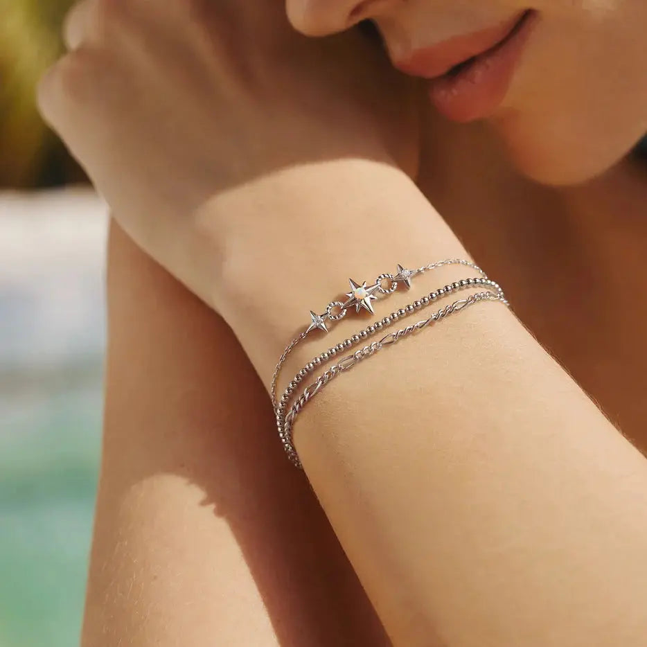 Ania Haie B063-03H Βραχιόλι Beaded από Επιπλατινωμένο Ασήμι