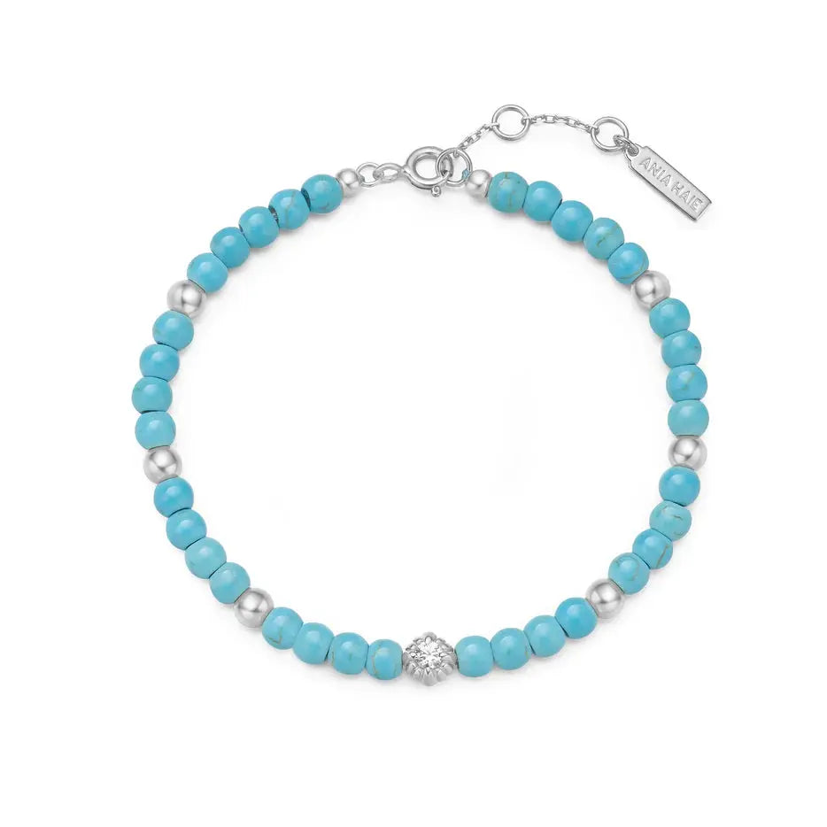 Ania Haie B063-04H Βραχιόλι Turquoise από Επιπλατινωμένο Ασήμι