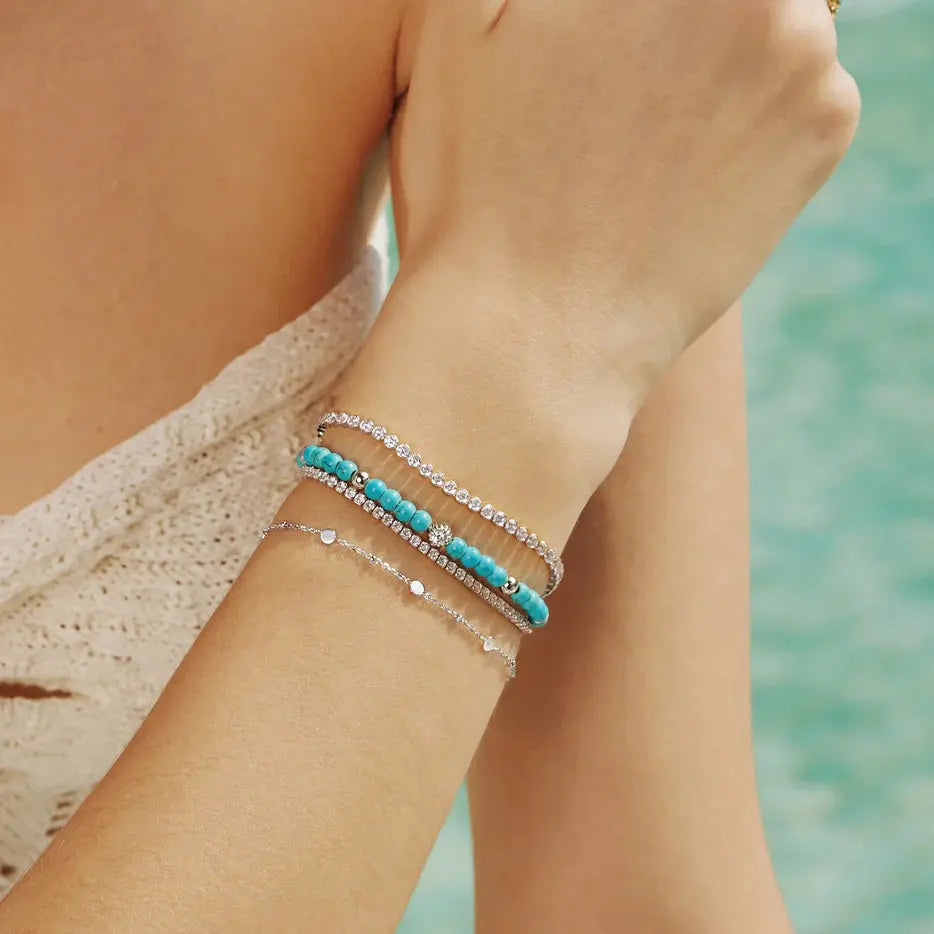 Ania Haie B063-04H Βραχιόλι Turquoise από Επιπλατινωμένο Ασήμι
