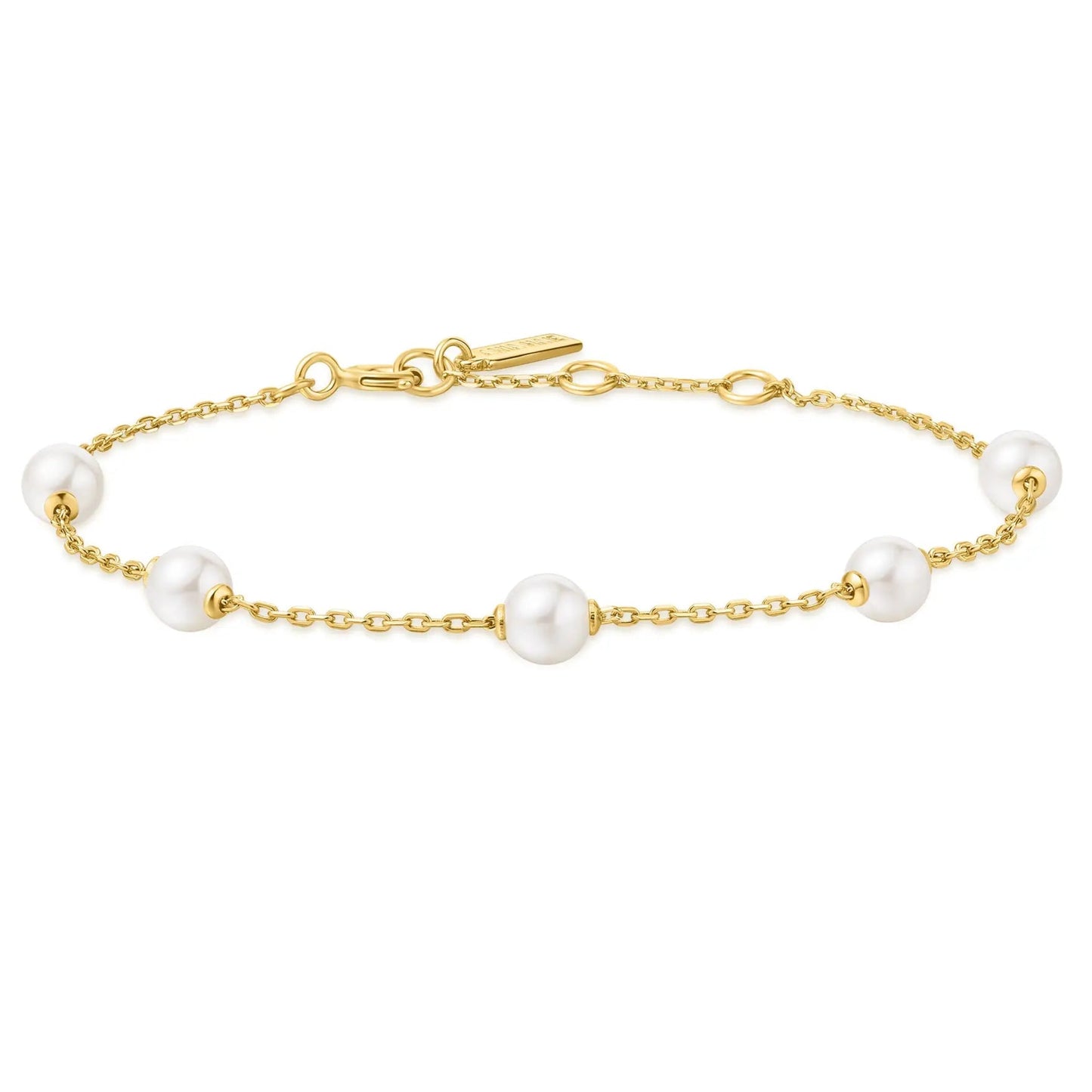 Ania Haie B065-01G Βραχιόλι Shell Pearl Station από Επιχρυσωμένο Ασήμι