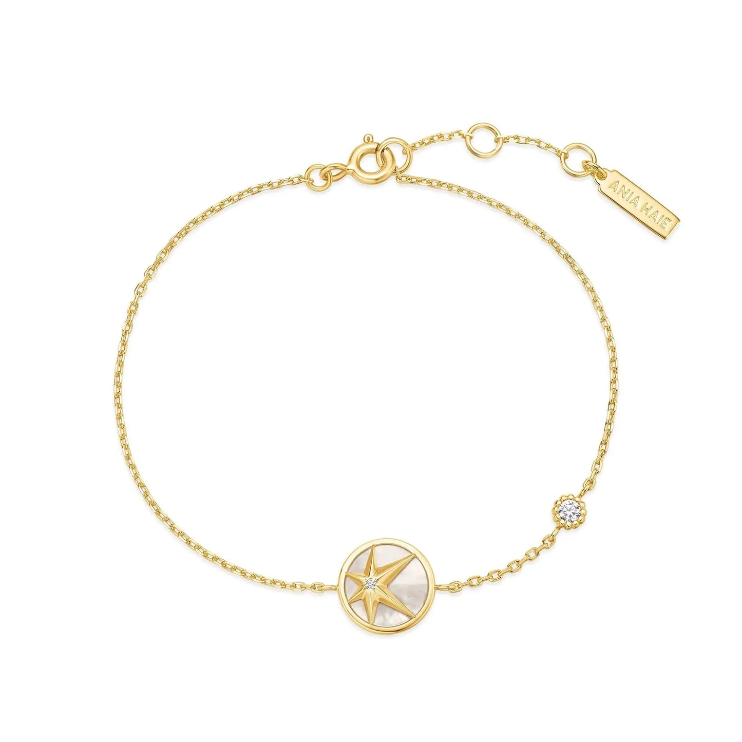 Ania Haie B065-02G Βραχιόλι Star Mother Of Pearl από Επιχρυσωμένο Ασήμι