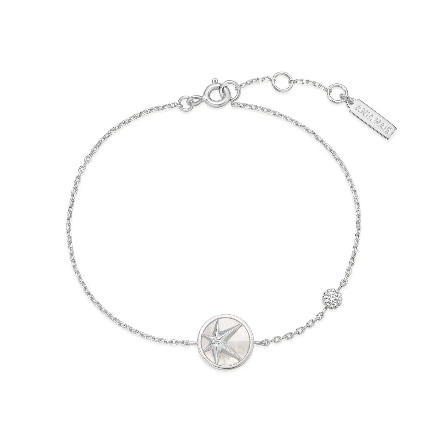 Ania Haie B065-02H Βραχιόλι Star Mother Of Pearl από Επιπλατινωμένο Ασήμι