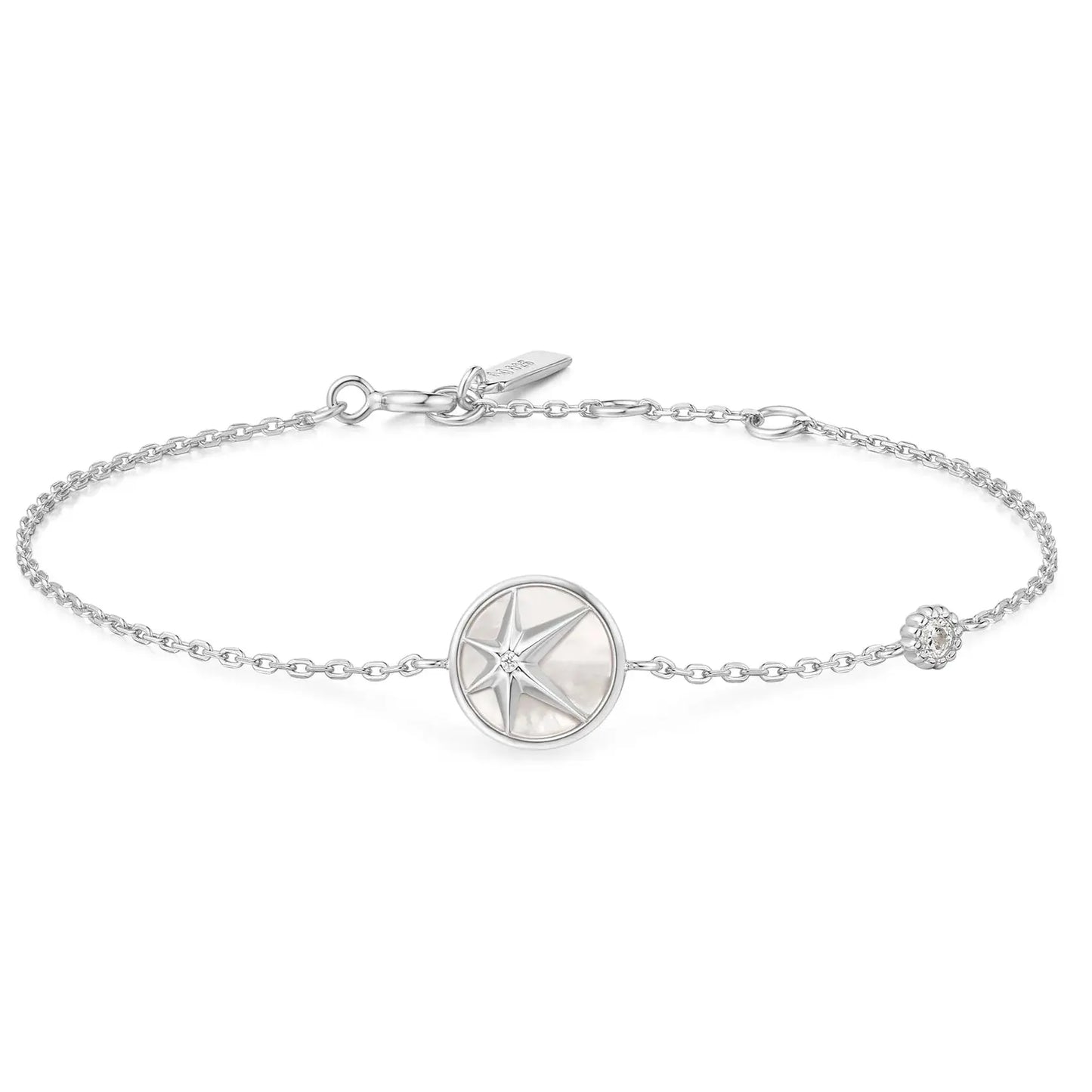 Ania Haie B065-02H Βραχιόλι Star Mother Of Pearl από Επιπλατινωμένο Ασήμι