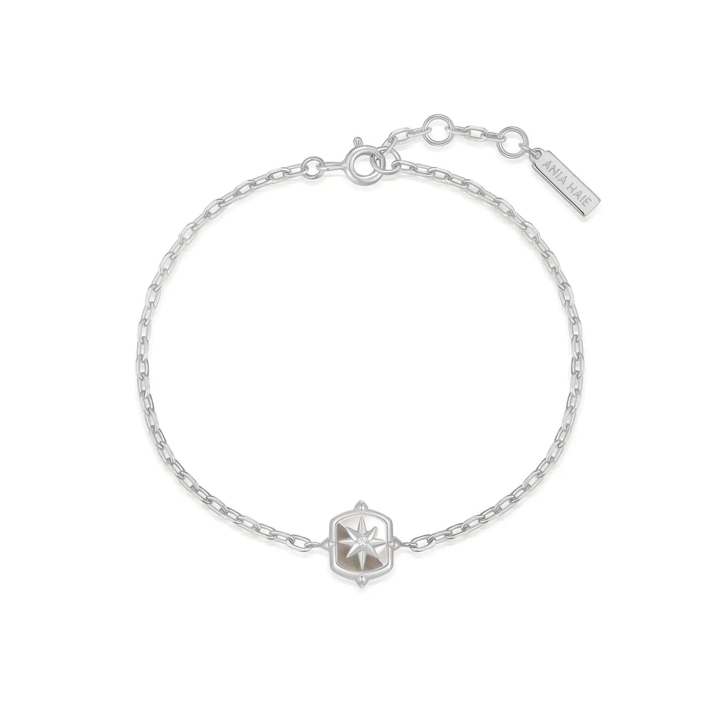 Ania Haie B067-03H Βραχιόλι Mother Of Pearl Star από Επιπλατινωμένο Ασήμι