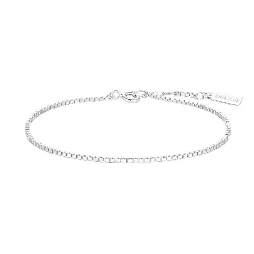 Ania Haie B068-01H Βραχιόλι Box Chain από Επιπλατινωμένο Ασήμι