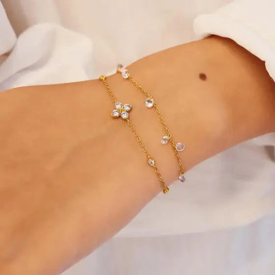 Ania Haie B074-04G Βραχιόλι Lucky Clover από Επιχρυσωμένο Ασήμι