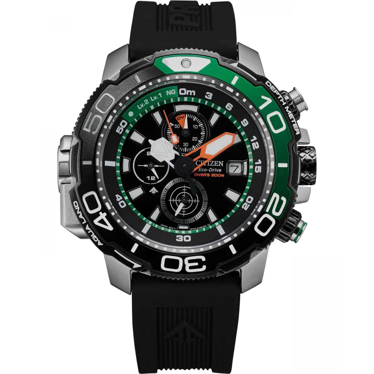 Citizen BJ2168-01E Eco-Drive Promaster Aqualand Black Rubber Strap