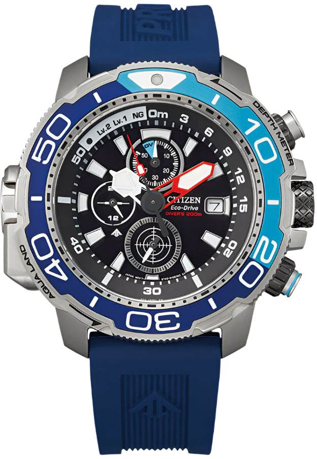 Citizen BJ2169-08E Eco-Drive Promaster Aqualand Blue Rubber Strap