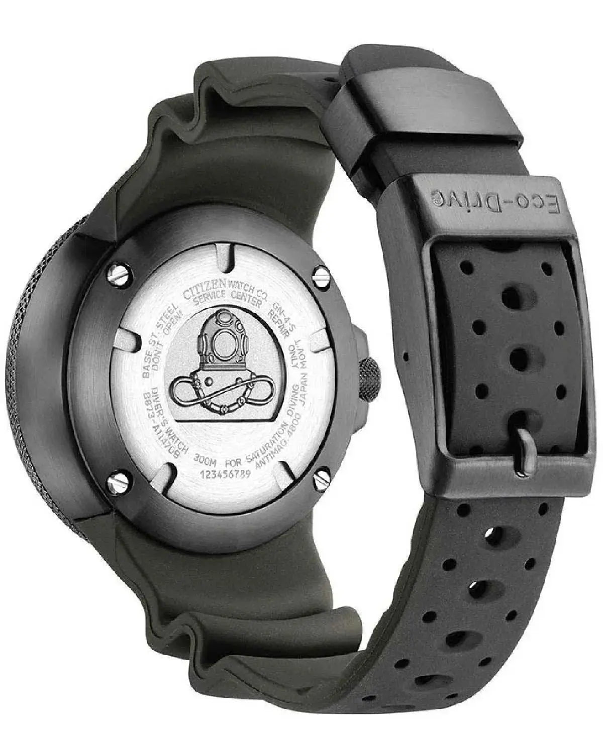 Citizen BJ8055-04X Eco-Drive Professional Diver Black Rubber Strap