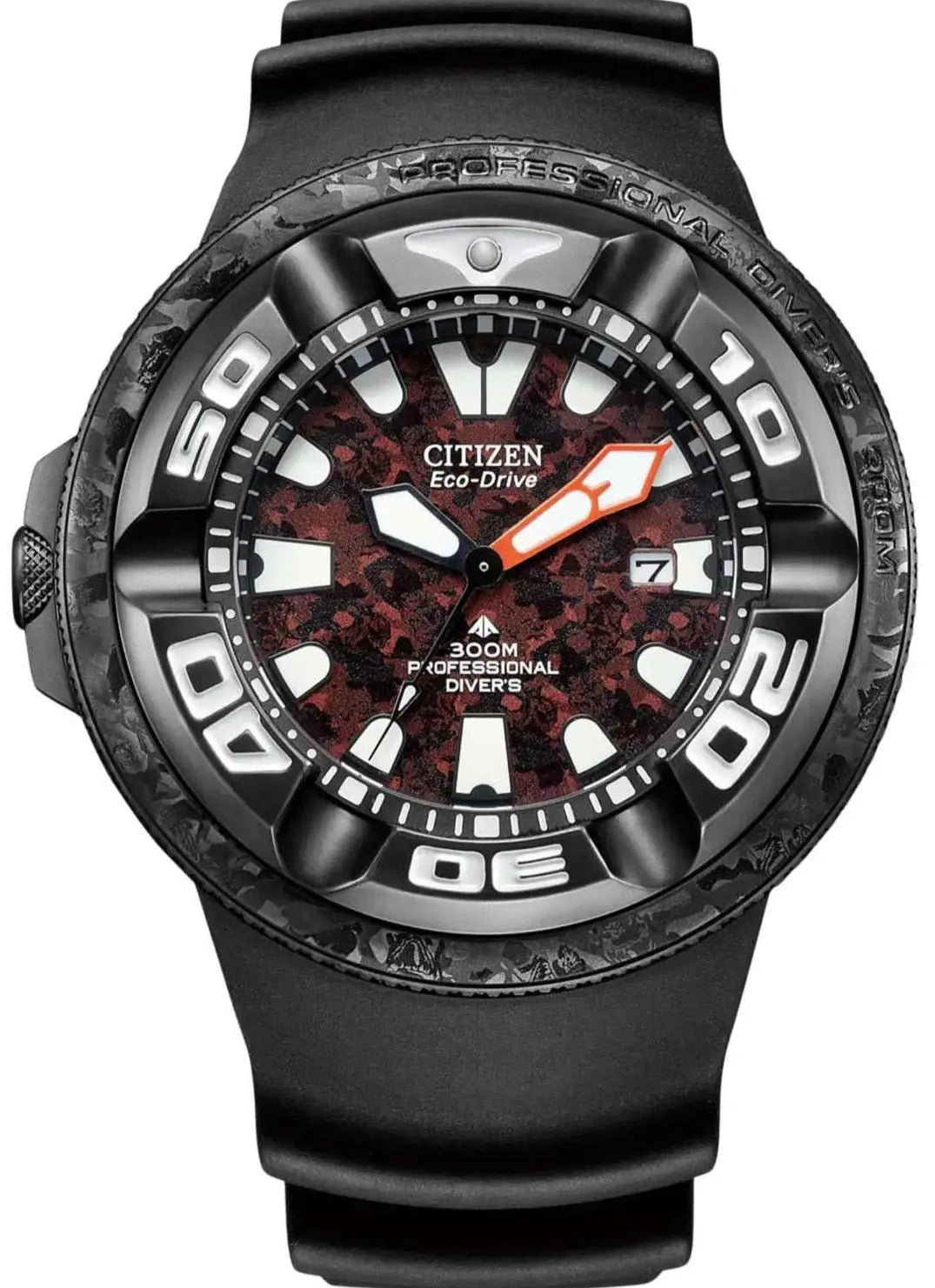Citizen BJ8059-03Z Godzilla Eco-Drive Professional Diver Black Rubber Strap
