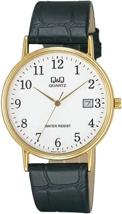 Q&Q BL02J104Y Black Leather Strap
