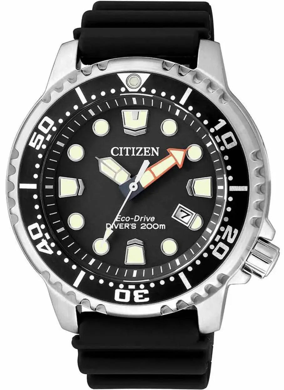 Citizen BN0150-10E Eco-Drive Divers Black Rubber Strap