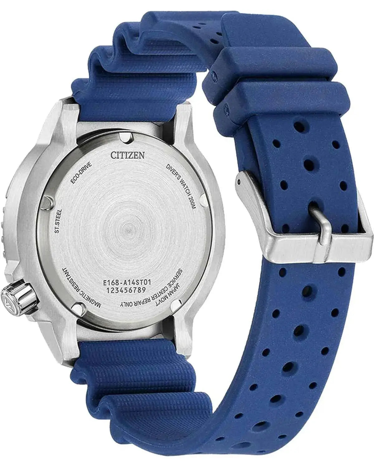 Citizen BN0168-06L Promaster Eco-Drive Divers Blue Rubber Strap