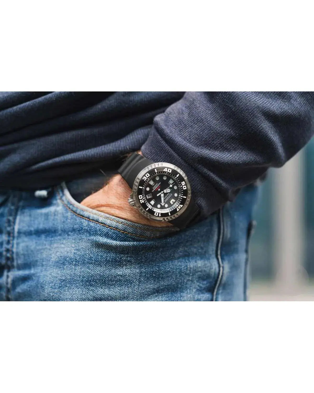 Citizen BN1024-01E Promaster Professional Diver Black Rubber Strap