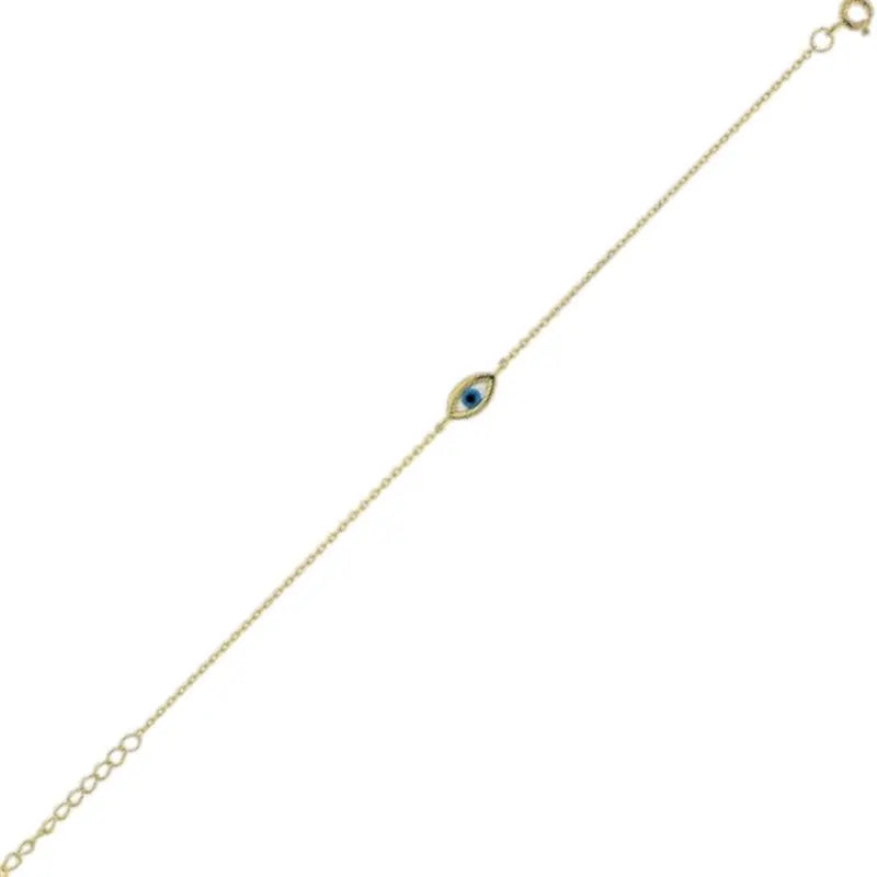 BR71758 Silver Bracelet with Eyelet and Cross