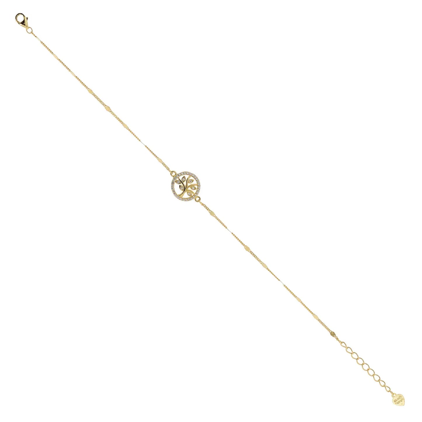 BR71758 Silver Bracelet with Eyelet and Cross