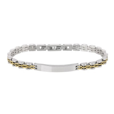 Visetti TC-BR001M Men's Stainless Steel Bracelet with Rubber