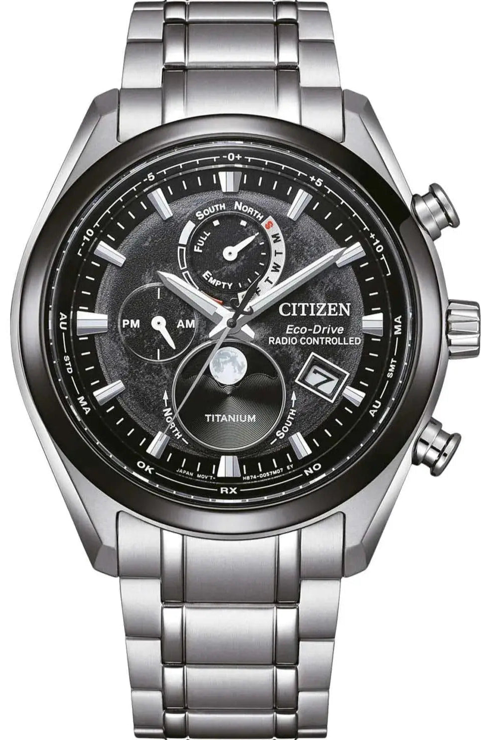 Citizen BY1018-80E Tsuki-Yomi Eco-Drive Moon Phase Titanium Bracelet
