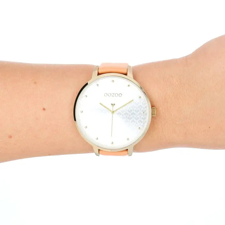 OOZOO C11036 48mm Timepieces Orange Leather Strap