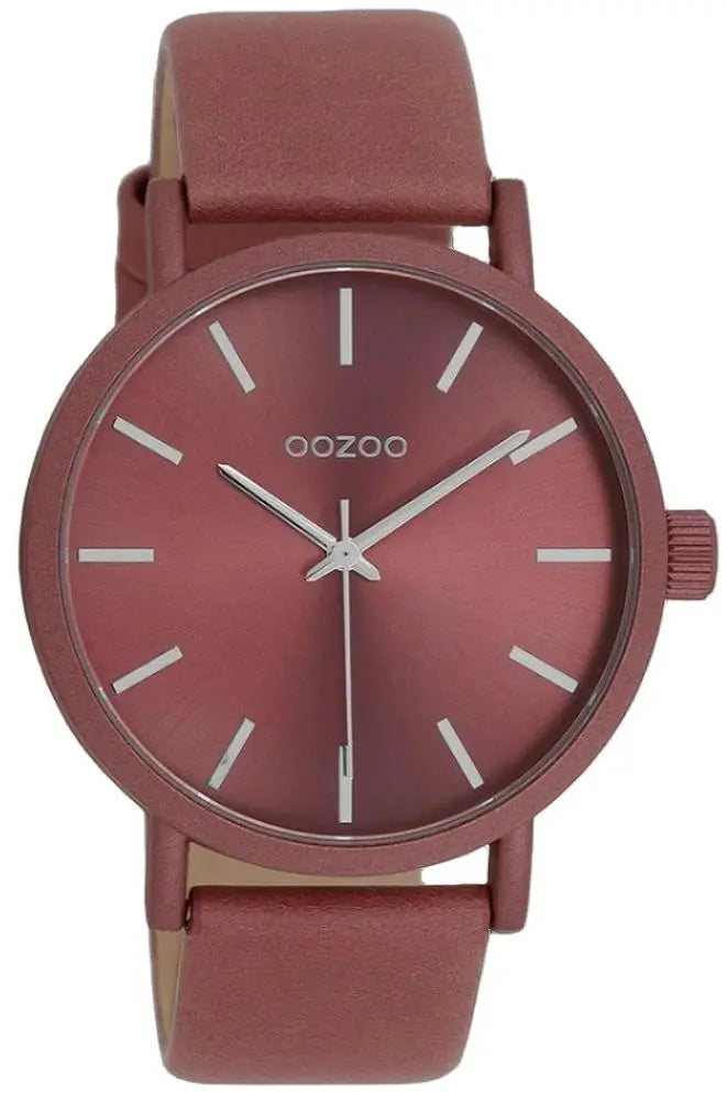 OOZOO C11195 42mm Timepieces Bordeaux Leather Strap