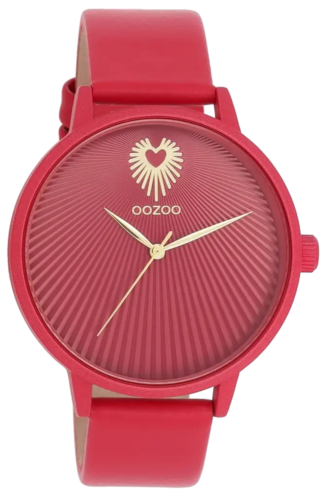 OOZOO C11247 42mm Timepieces Magenta Leather Strap