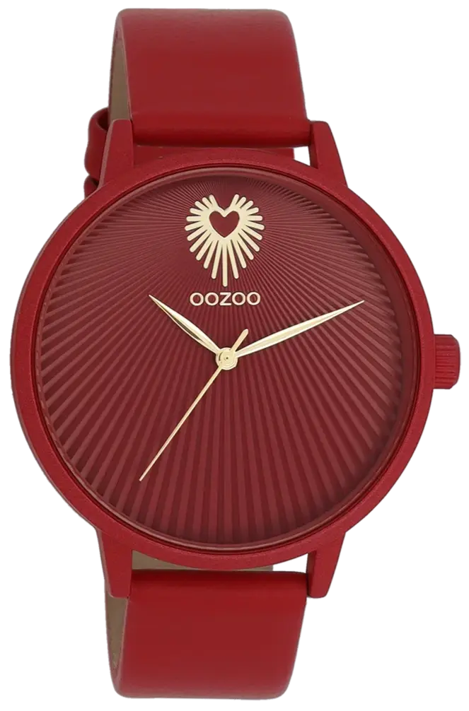OOZOO C11249 42mm Timepieces Red Leather Strap