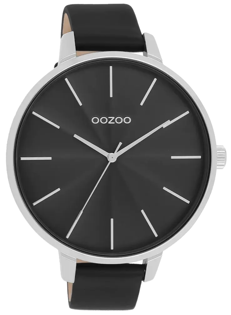 OOZOO C11258 48mm Timepieces Black Leather Strap