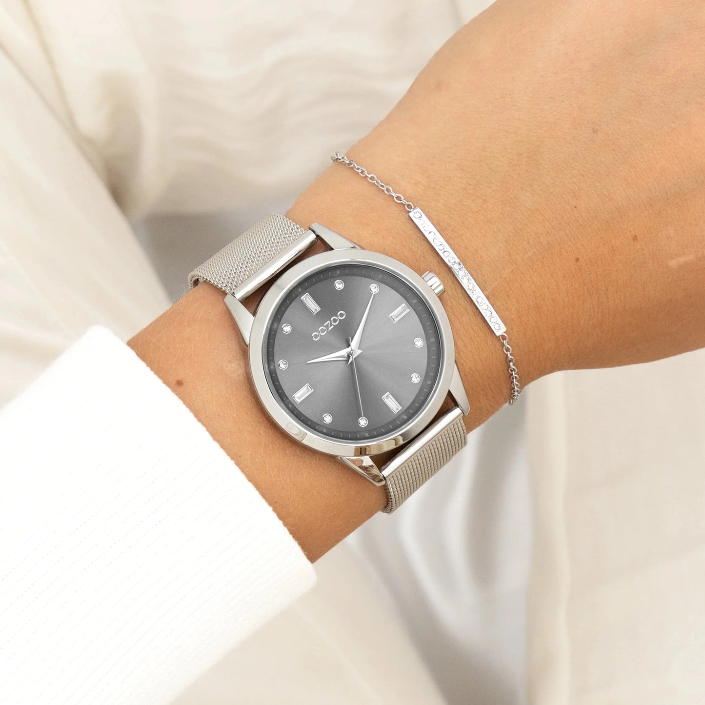 OOZOO C11033 42mm Timepieces Gray Leather Strap