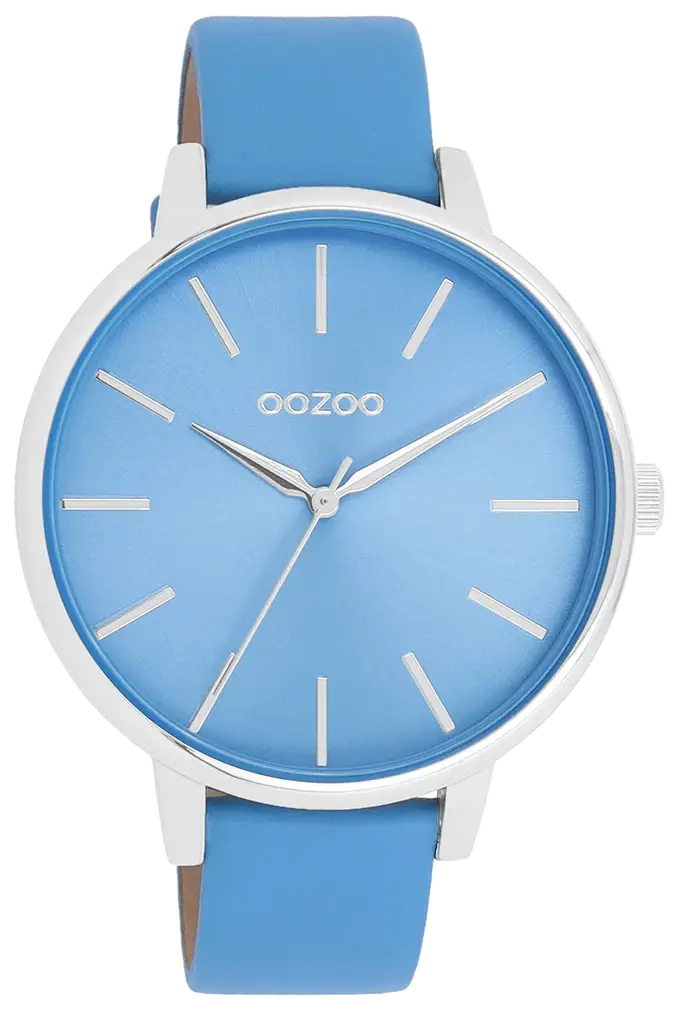 OOZOO C11296 42mm Timepieces Light Blue Leather Strap