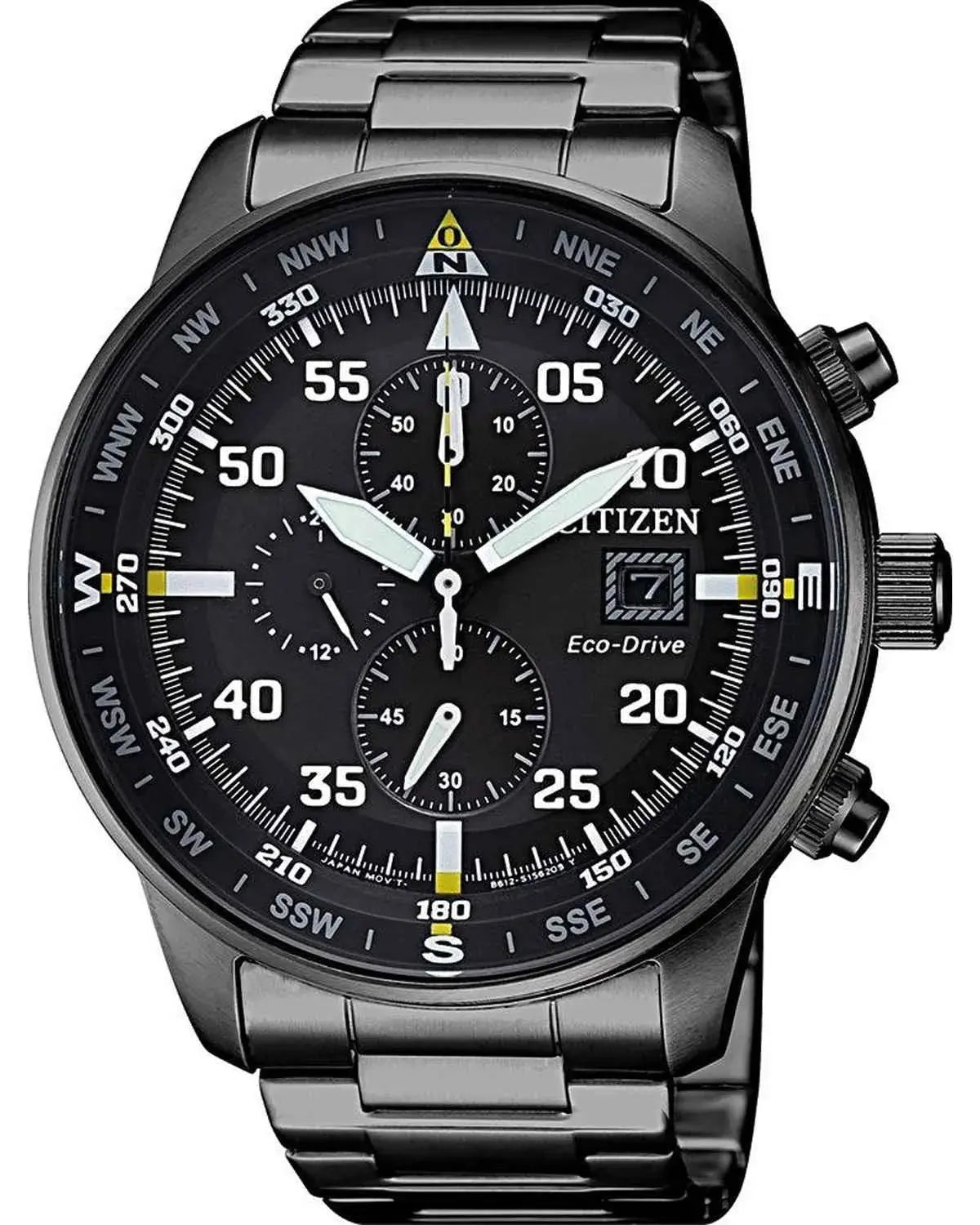 Citizen CA0695-84E Eco-Drive Chronograph Black Stainless Steel Bracelet