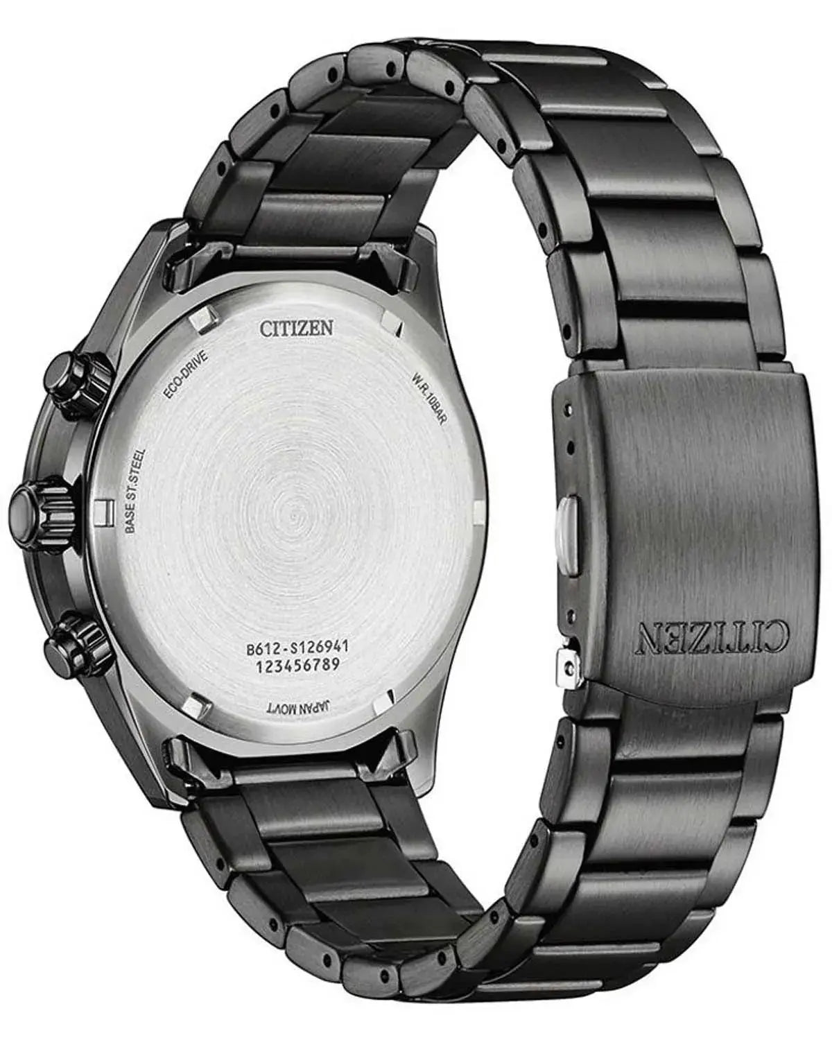 Citizen CA0775-79E Eco-Drive Chronograph Black Stainless Steel Bracelet