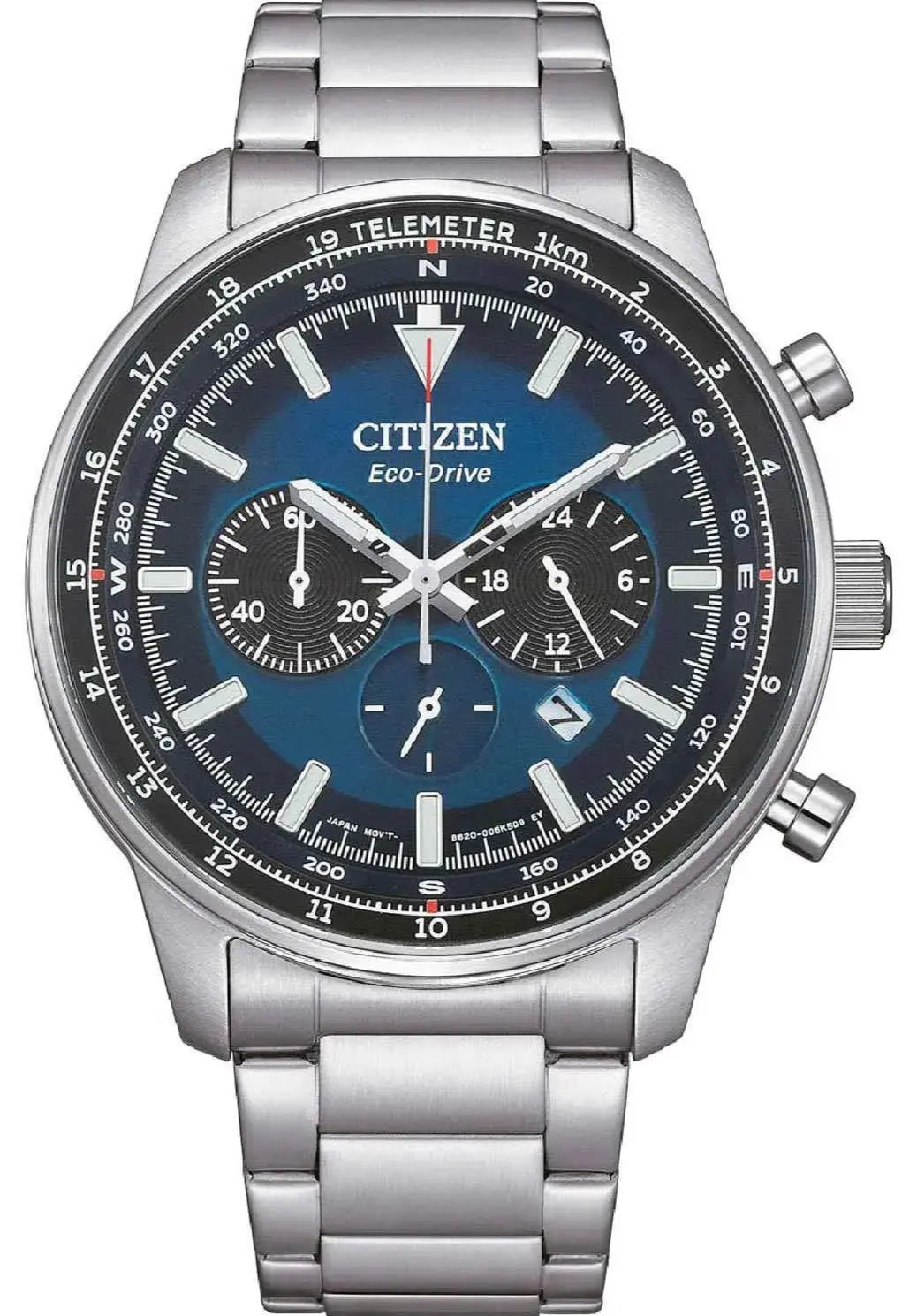 Citizen CA4500-91L Eco-Drive Chronograph Stainless Steel Bracelet