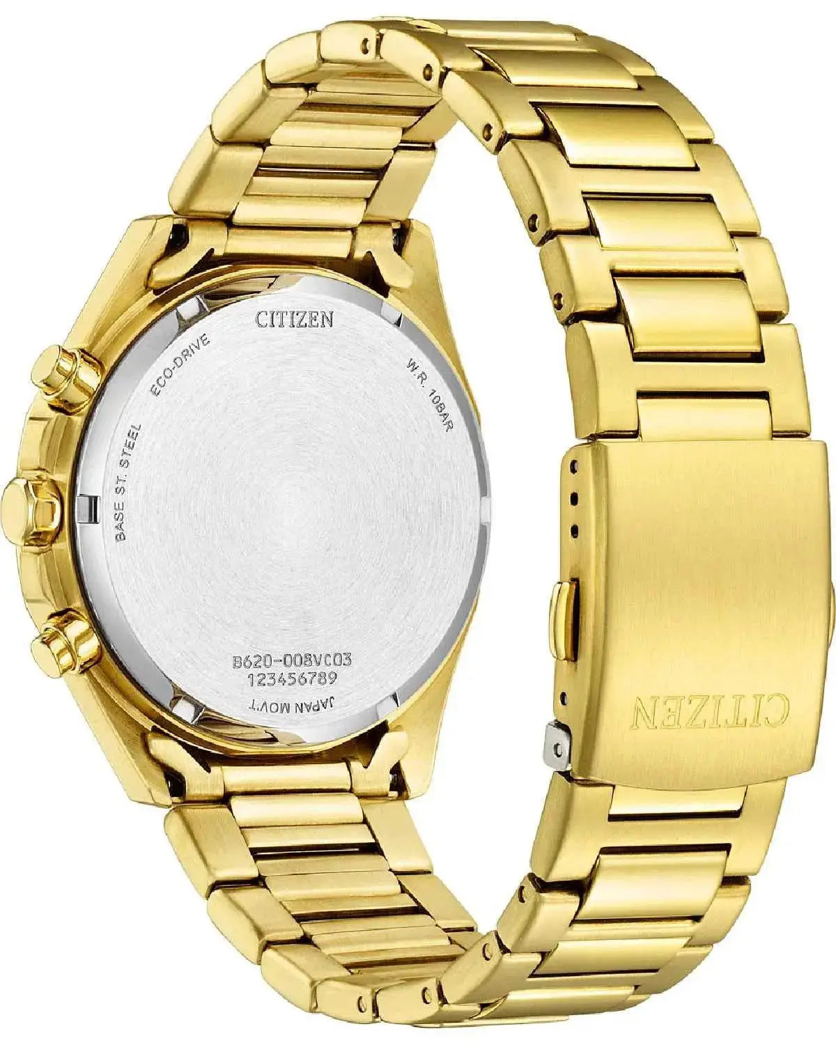 Citizen CA4592-85A Eco-Drive Chronograph Gold Stainless Steel Bracelet