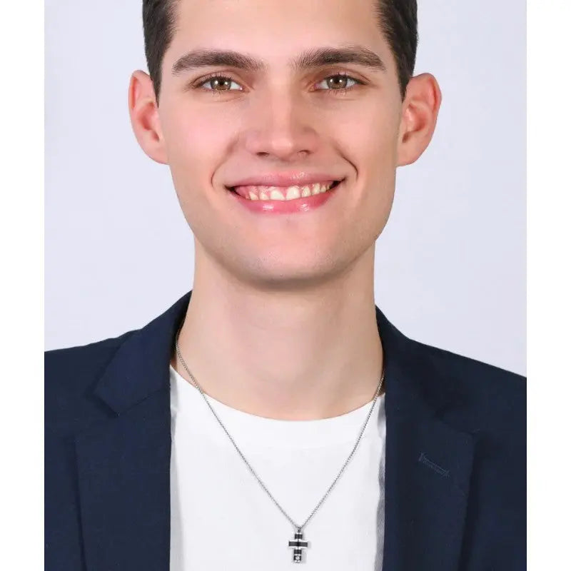 Luca Barra CA507 Ανδρικός Σταυρός Από Ατσάλι