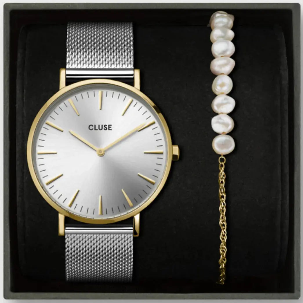 Cluse CG10119 Boho Chic Silver Stainless Steel Bracelet Gift Box