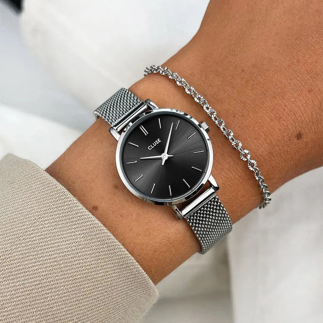 Cluse CG10501 Boho Chic Petite Silver Stainless Steel Bracelet Gift Box