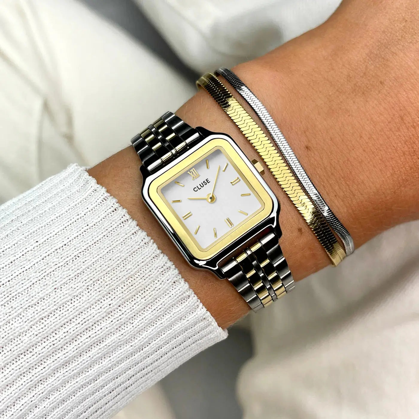 Cluse CG11801 Gracieuse Petite Two Tone Stainless Steel Bracelet Gift Box