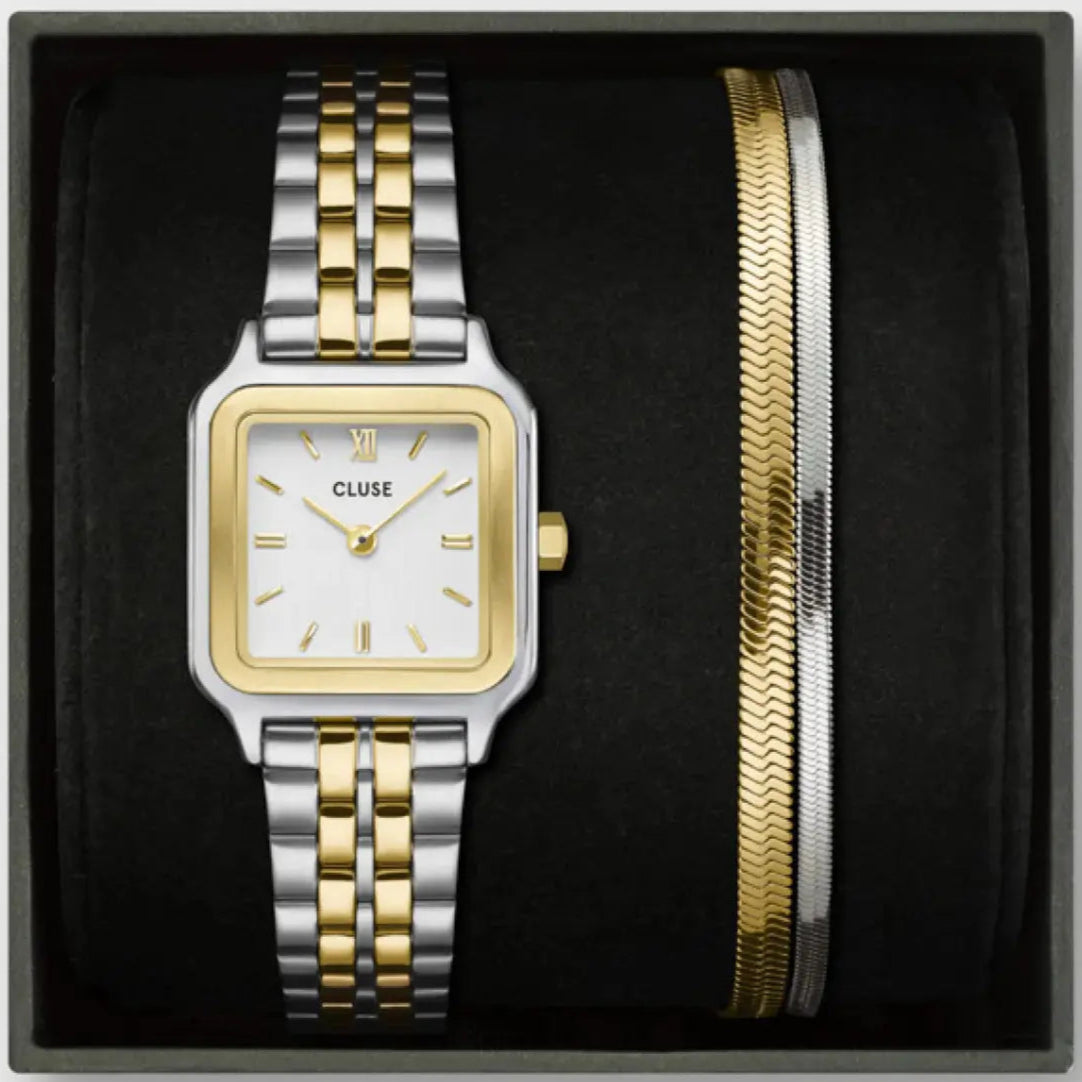 Cluse CG11801 Gracieuse Petite Two Tone Stainless Steel Bracelet Gift Box
