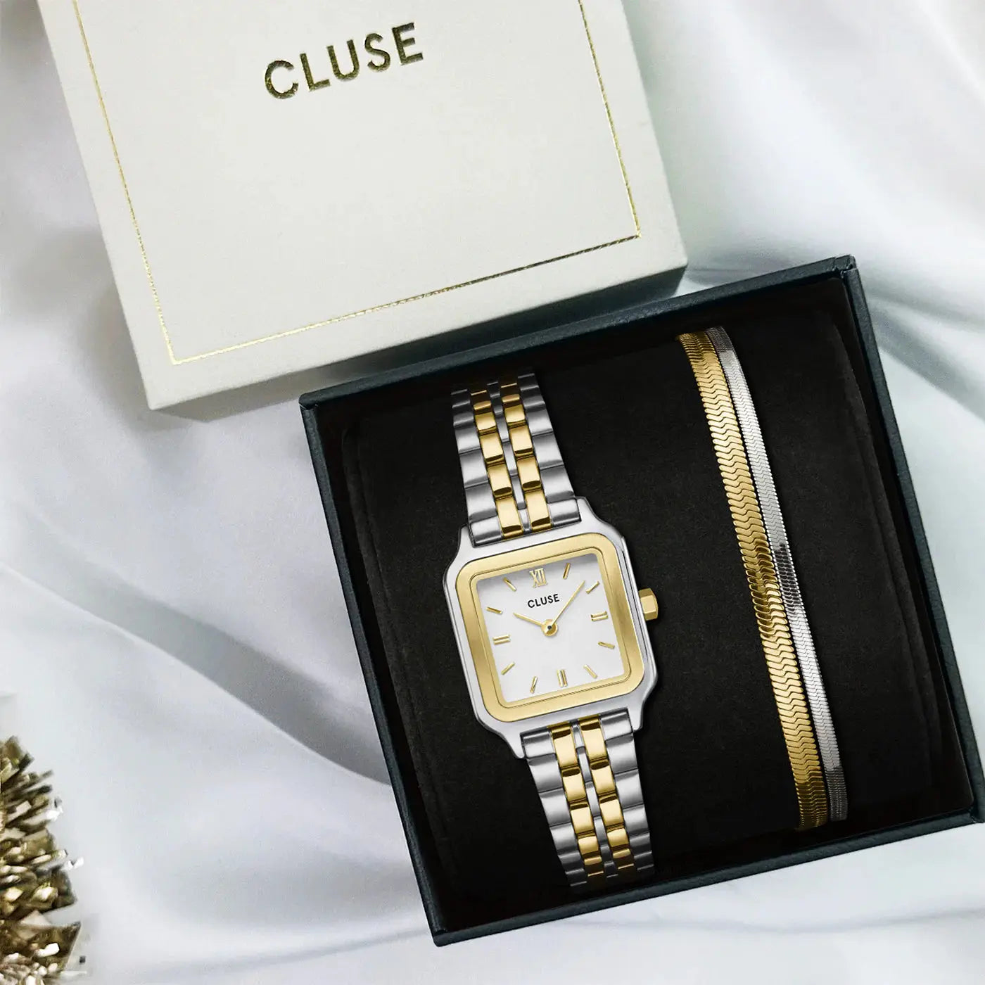 Cluse CG11801 Gracieuse Petite Two Tone Stainless Steel Bracelet Gift Box