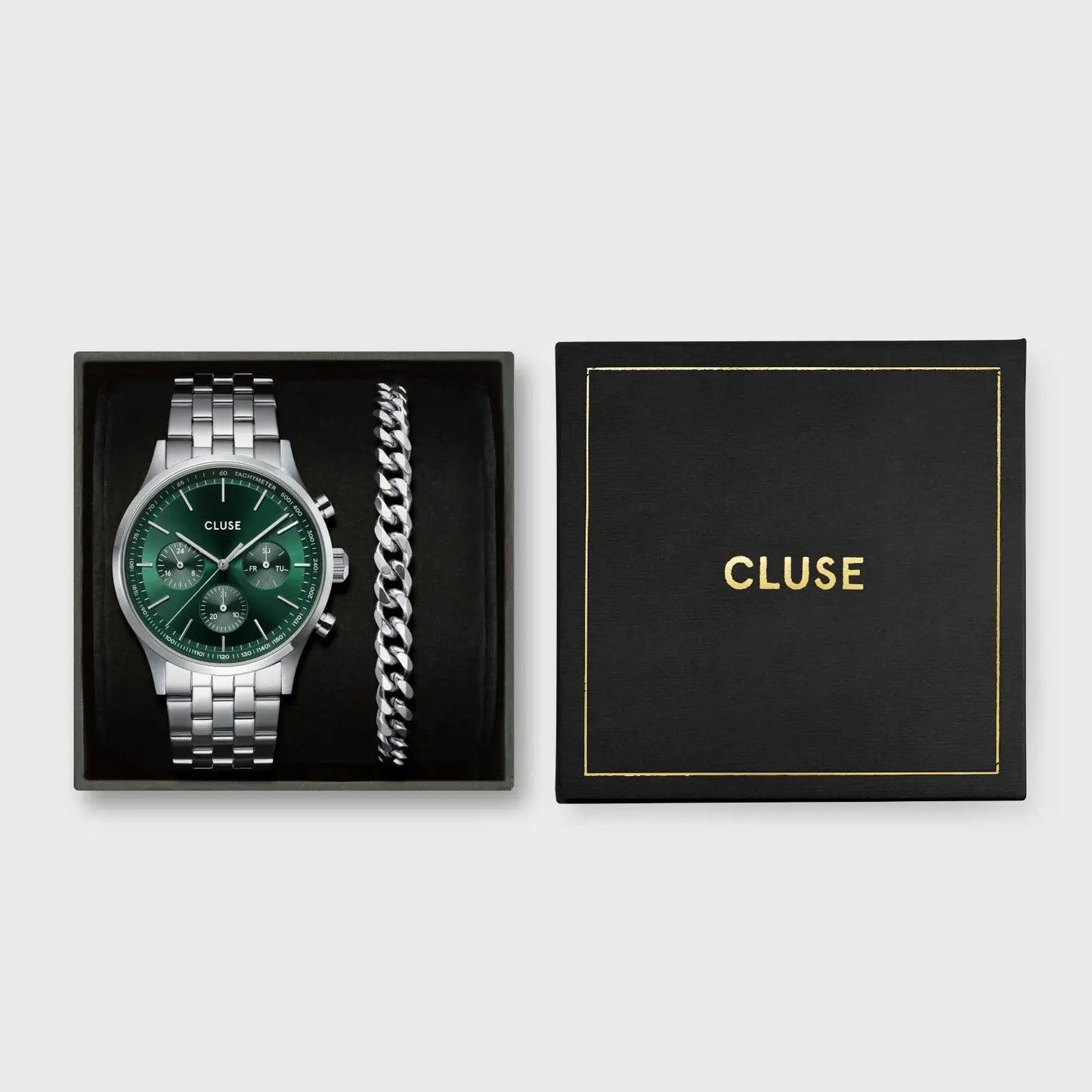 Cluse CG20906 Anthéor Multifunction Stainless Steel Bracelet Gift Box